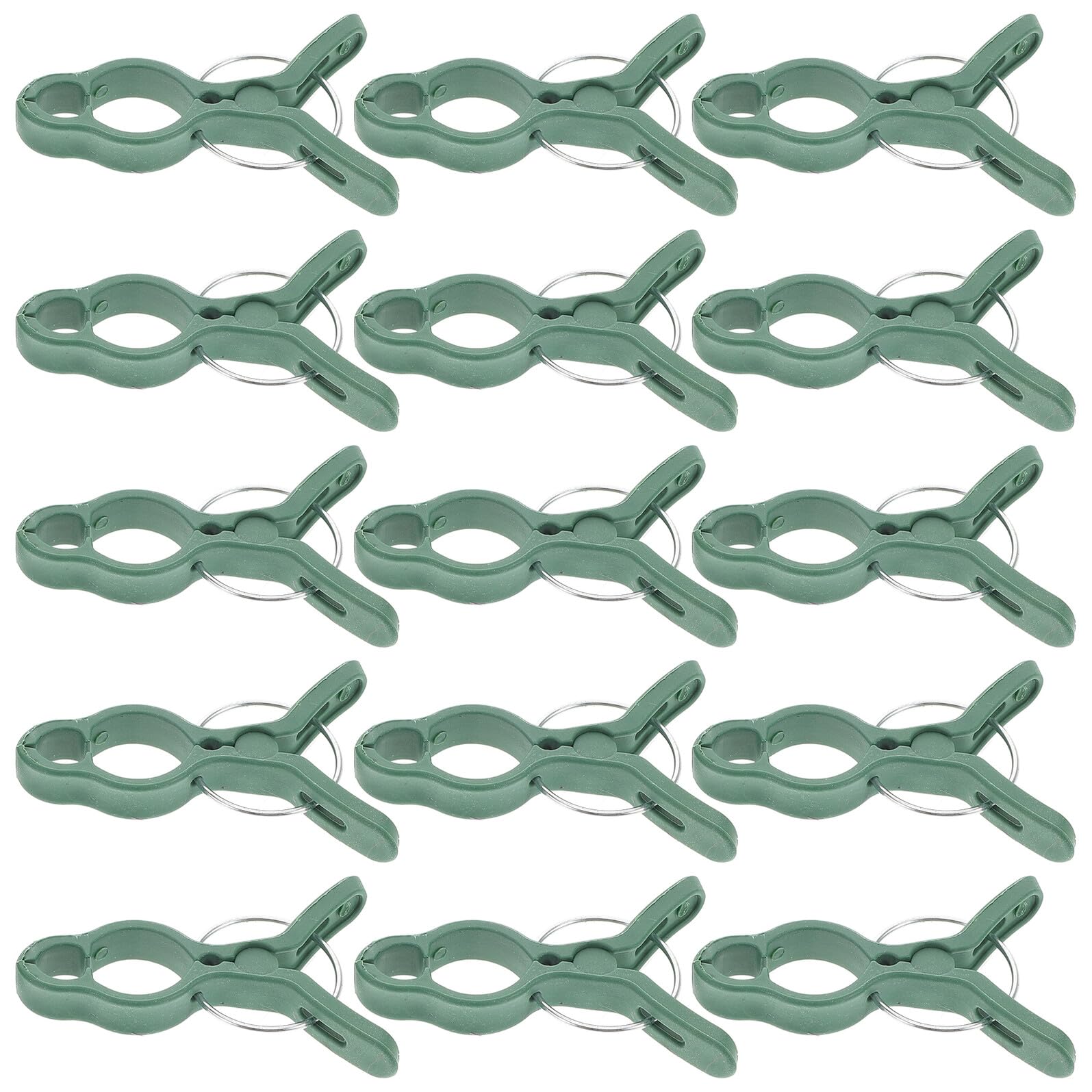 Sewroro 50 Clips de Plástico Verde para Soporte de Plantas y Ramas, Resistentes para Jardinería y Entutorado de Tomates en Jardín