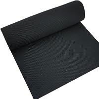 Vista 2 de Banda elástica de punto de alta elasticidad negra de 10 pulgadas de ancho, 2 yardas de largo