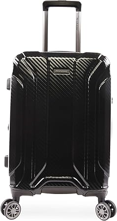 review Brookstone Luggage Keane Spinner Suitcase, Black, Carry-On