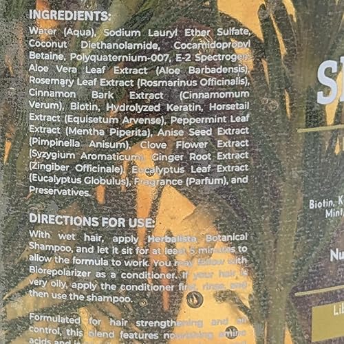 Miniatura 9 de Viral New Herbal Shampoo 16.9 fl oz (16.9 fl oz)  Con romero real, canela, anís, clavo, aloe, jengibre y eucalipto  Fortalece, Regenera, Acelera