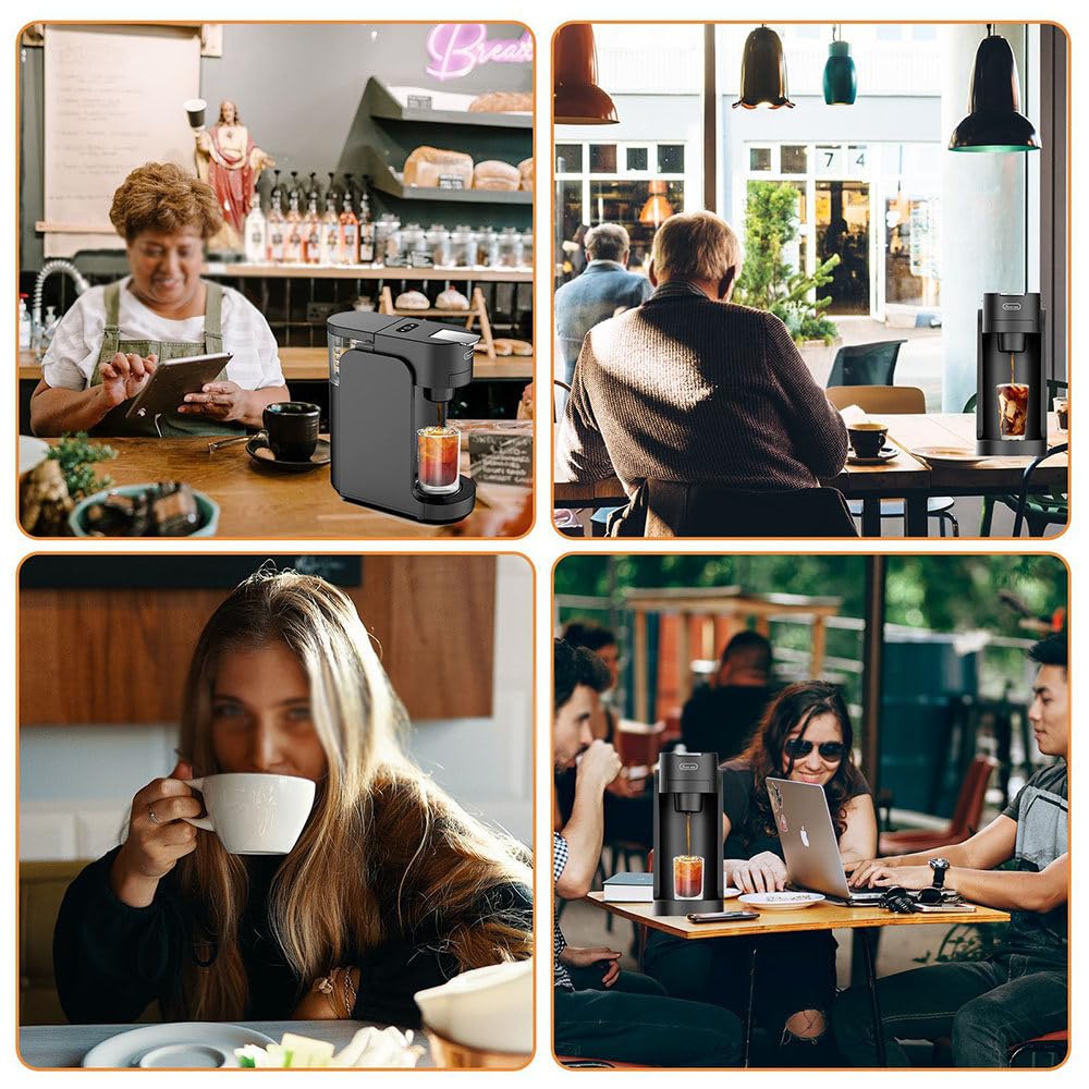 Ekspres Do Kawy, Miniaturowy Ekspres Do Kawy Na KapsułKi Z 12-Uncjowym Zbiornikiem Na Wodę, Na KapsułKi K-Cup, PrzełąCznik Jednodotykowy, Ekspres Do Cappuccino I Latte Do Domu,Black