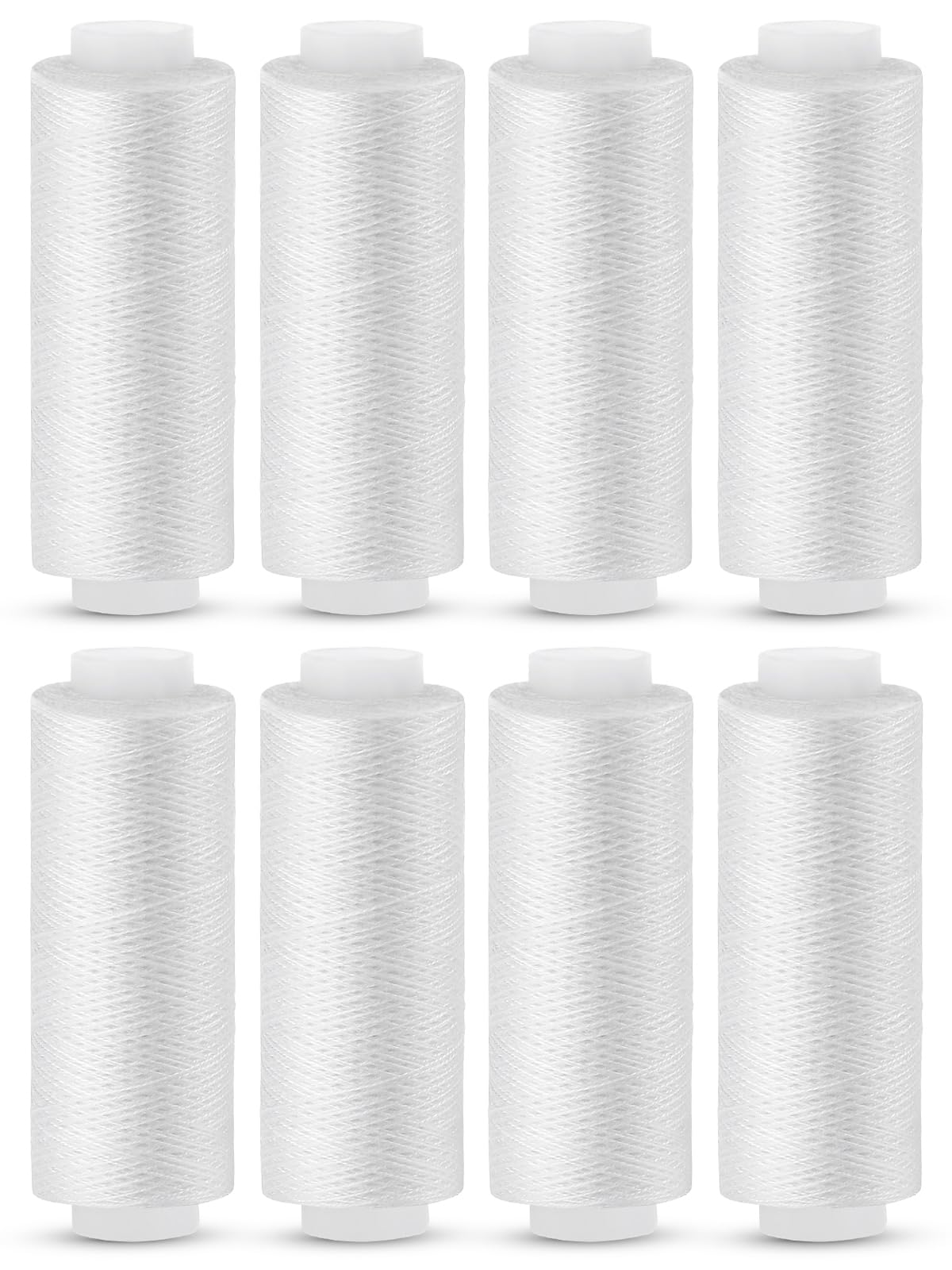 Tundi Nähgarn, 8 Stück, 200 Yards, weißes Nähgarn für Nähmaschine, Allzweckgarn für Nähmaschine, Handnähen, Sticken