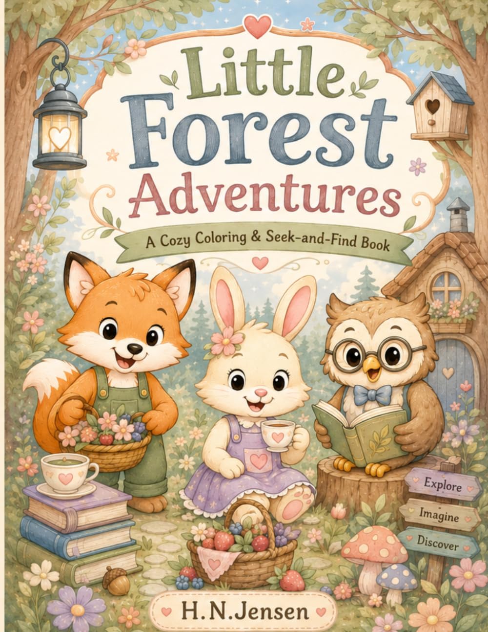 Little Forest Adventures: A Cozy Coloring & Seek-and-Find Book