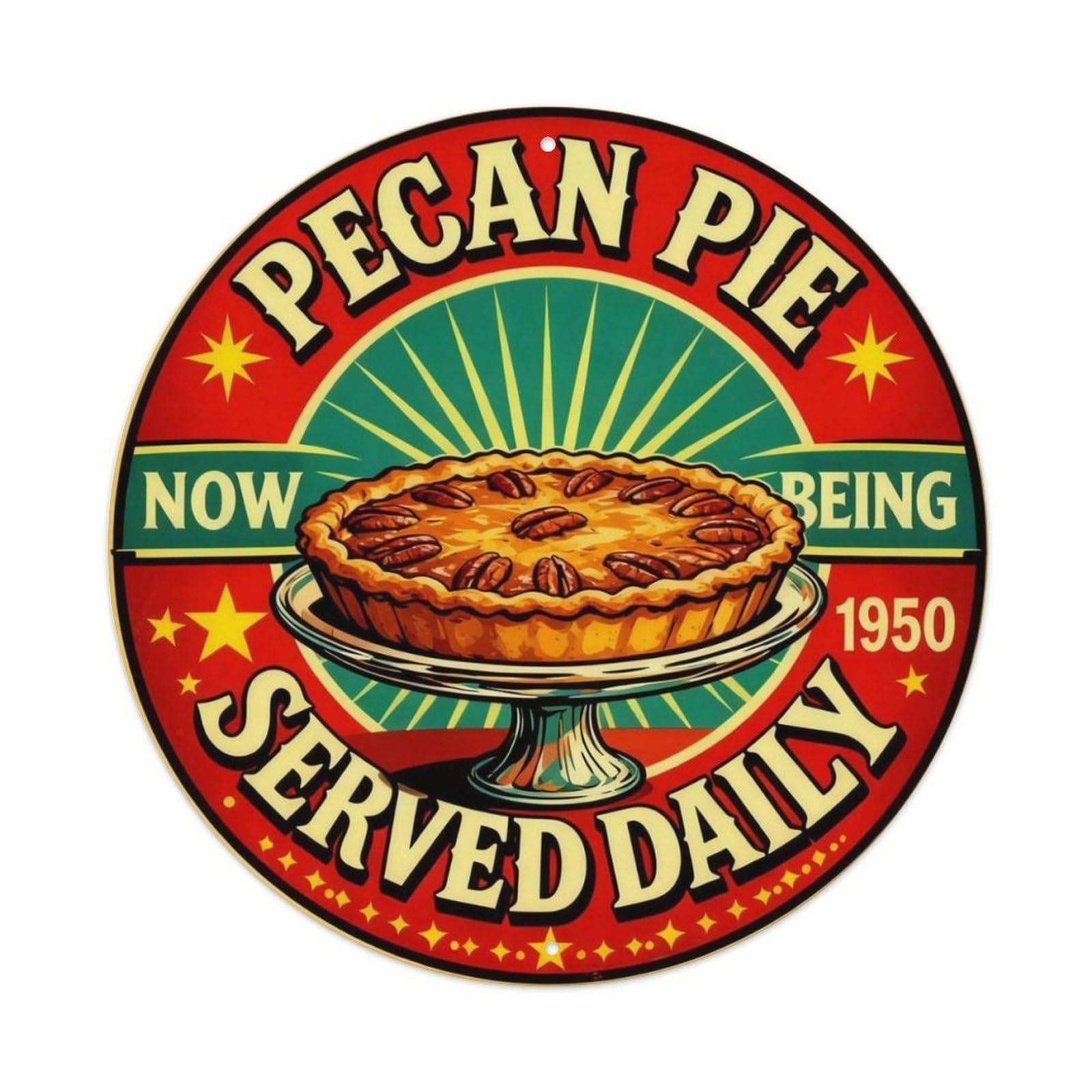 Pecan Pie Southern Sign Metal Tin Sign Plaque