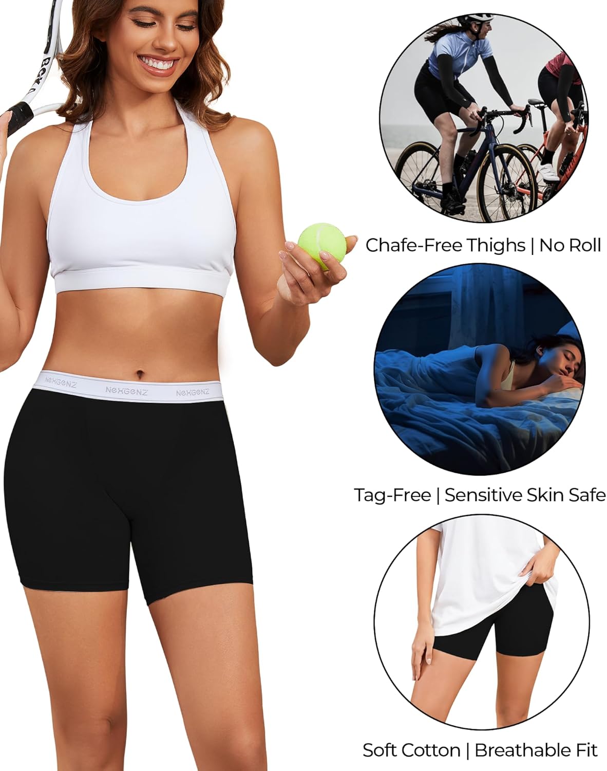 Cotton Boyshort Underwear for Women boxer briefs 4 Pack - Image 5