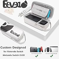 Vista 2 de Portable Carrying Case for Nintendo Switch with Removable Shoulder Strap - Built-in Stand Compatible with Switch OLED, Nintendo Switch AC Adapter