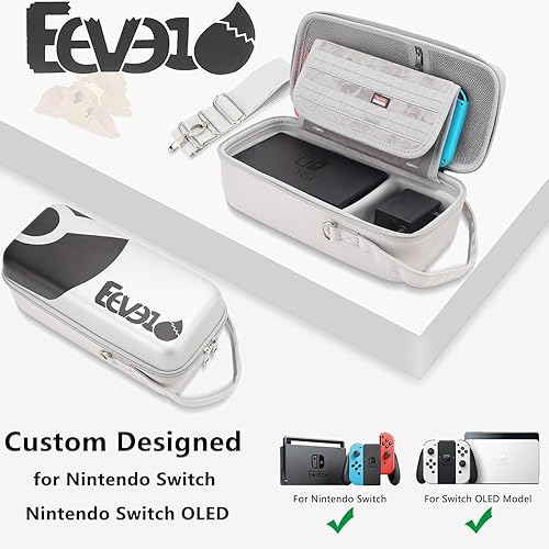 Miniatura 2 de Portable Carrying Case for Nintendo Switch with Removable Shoulder Strap - Built-in Stand Compatible with Switch OLED, Nintendo Switch AC Adapter,