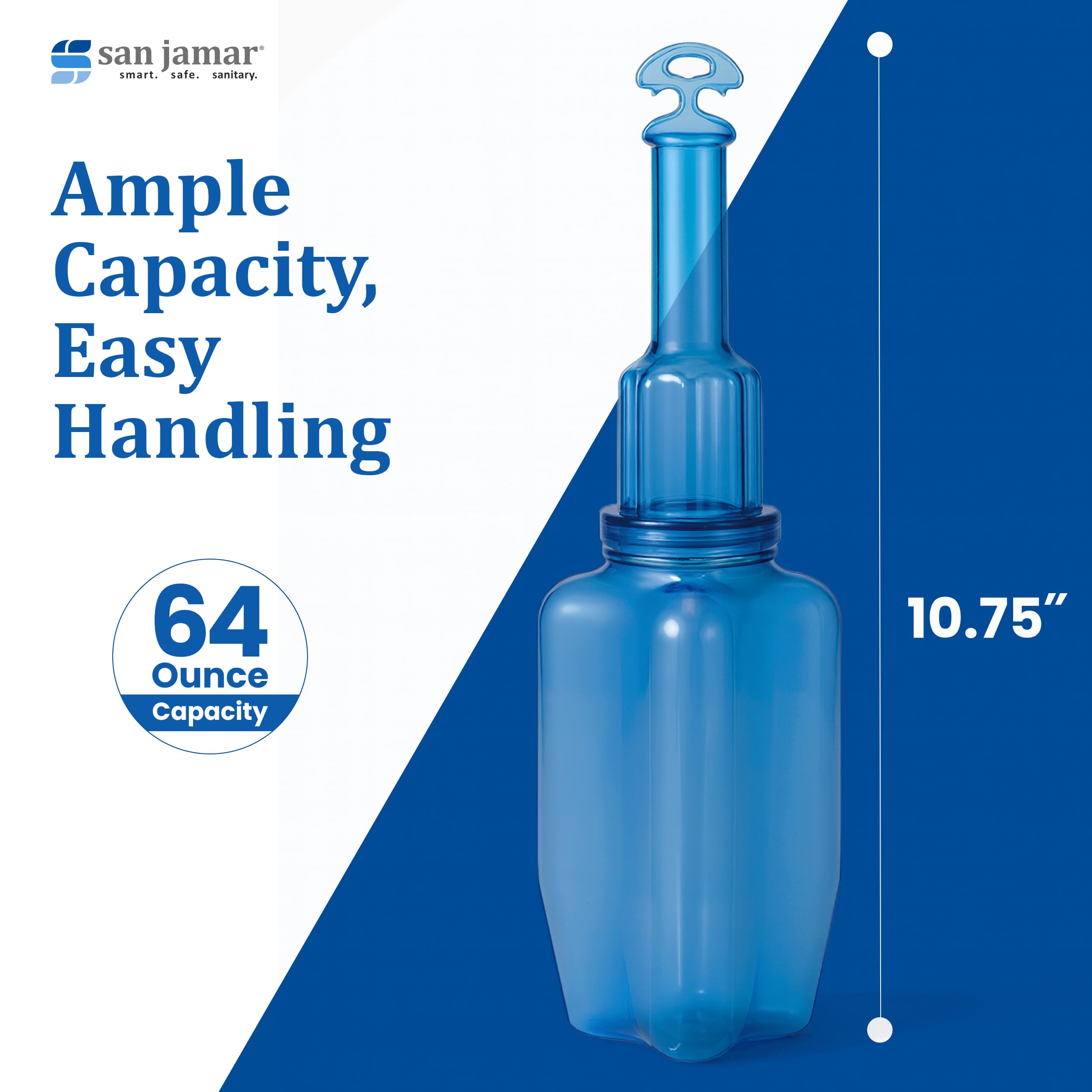 San Jamar rcu64 V2 Rapi-Kool Plus fría con hélices para colgar etiqueta, 64 oz capacidad