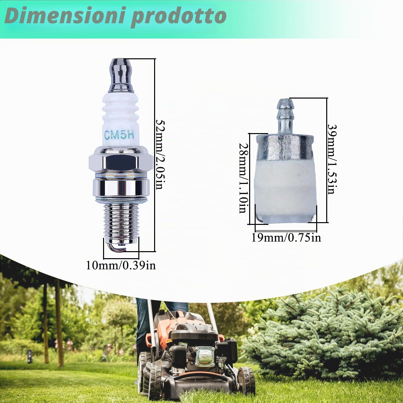Carburatore Kit di Ricambi per Honda Motore GX35 GX25 FG110 HHT25 HHT35, ADEFOL Carburatore + Filtro Aria + Candela + Guarnizione + Filtro Carburante + Tubo Benzina Accessori 9 in 1