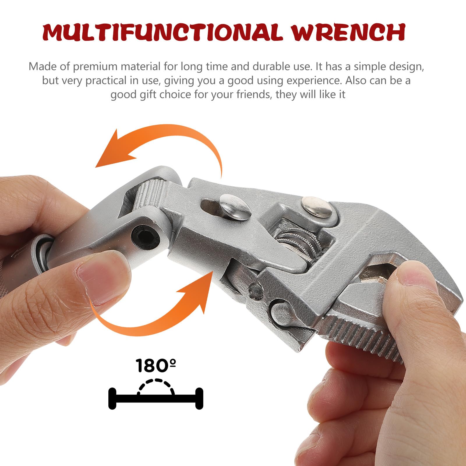 PRETYZOOM Llave Multifunción de Trinquete Mango Telescópico, 10 Pulgadas, Diseño Abatible 180°, Adecuado para Uso Profesional en Reparación Mecánica y Hogar