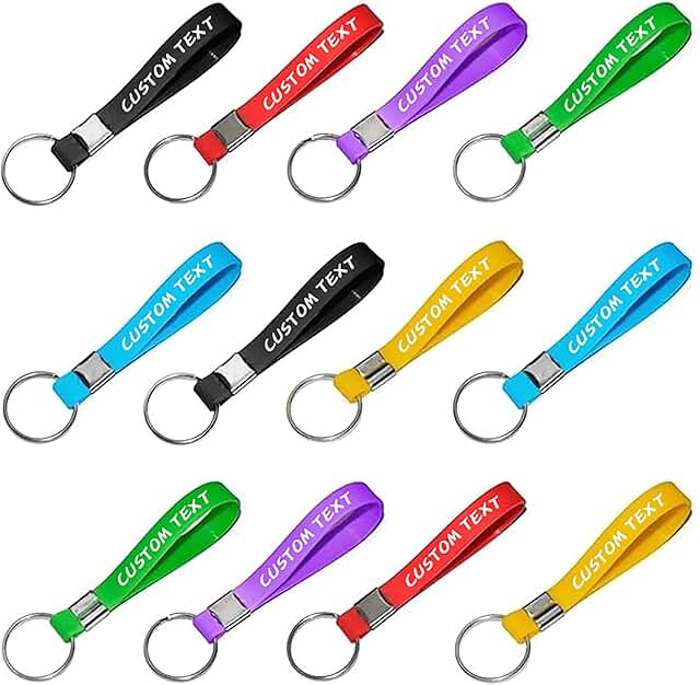 50 Personalized Silicone Keychains product image