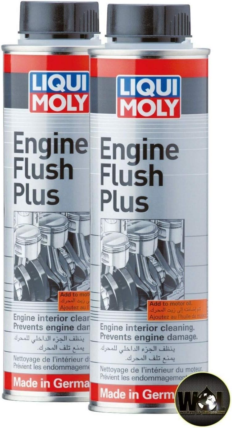 WOL Best Engine Flush Cleaner Liqui-Moly Engine Flush Plus 8374 Deposits and Sludge Cleaner 300 ML – 2 UNIT