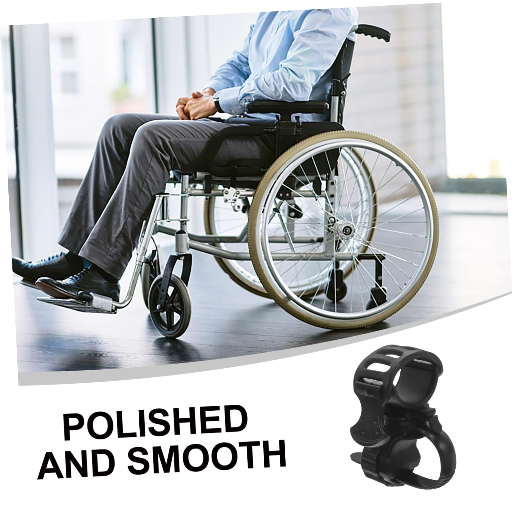 Didiseaon Sturdy Rubber Crutch Holder for Electric Wheelchair 2 Pack Cane Holder Smooth Surface