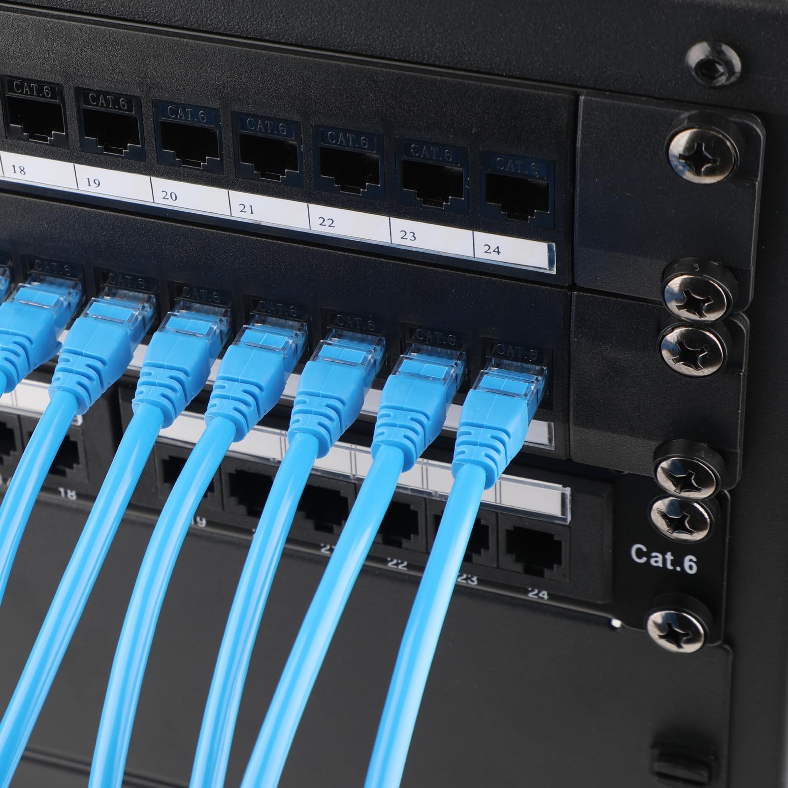 1 Stück 48 Port Patchpanel Patchfeld 19 Zoll 2U mit ABS