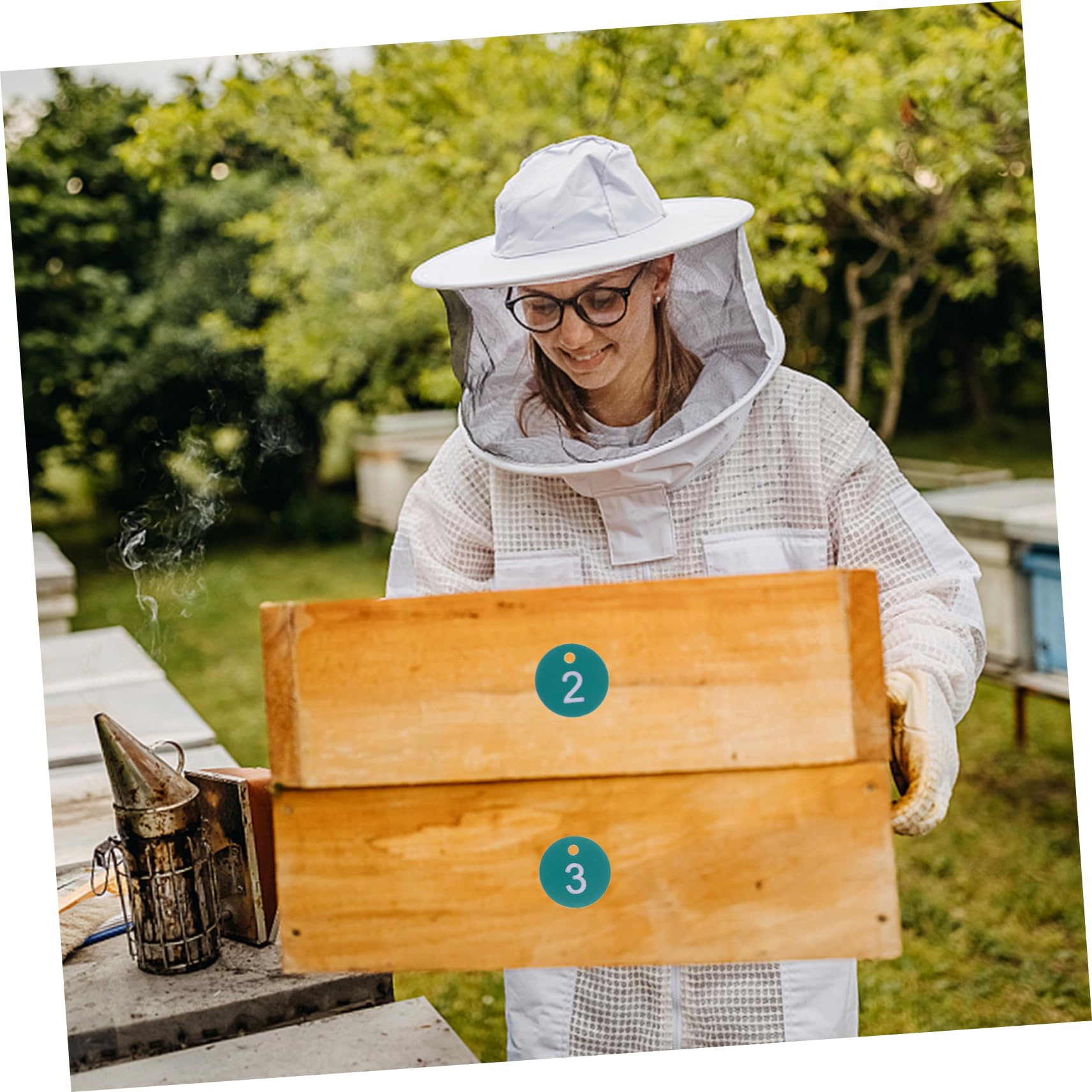 VANZACK Lot De 9 Numéros Marquage Ruches Plastique – Étiquettes Apiculture Numérotées Faciles à Fixer