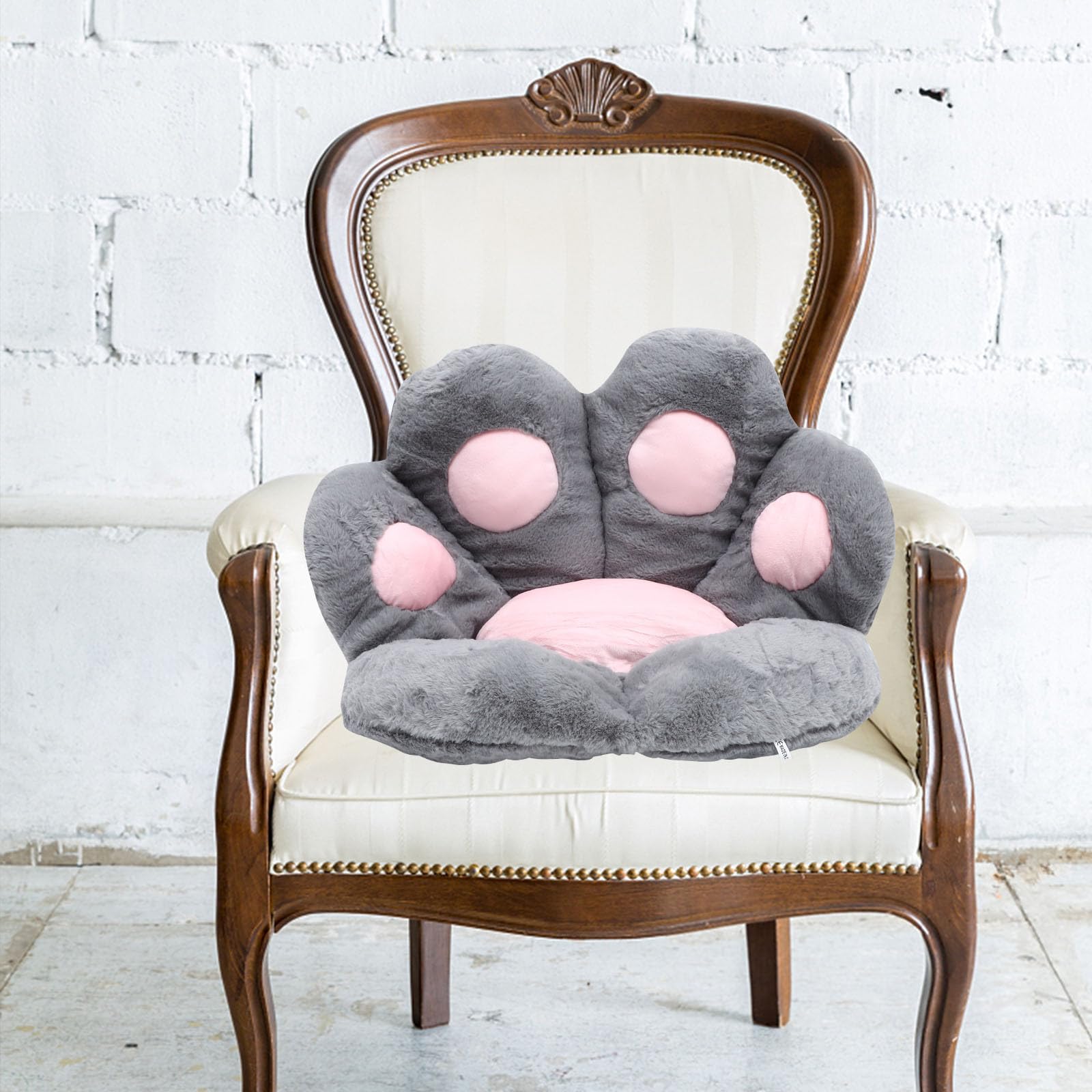 Cojín de asiento semirredondeado con relleno de algodón de polipropileno en forma de pata para una comodidad óptima y cojín de sofá de estilo de dibujos animados adecuado como almohada o