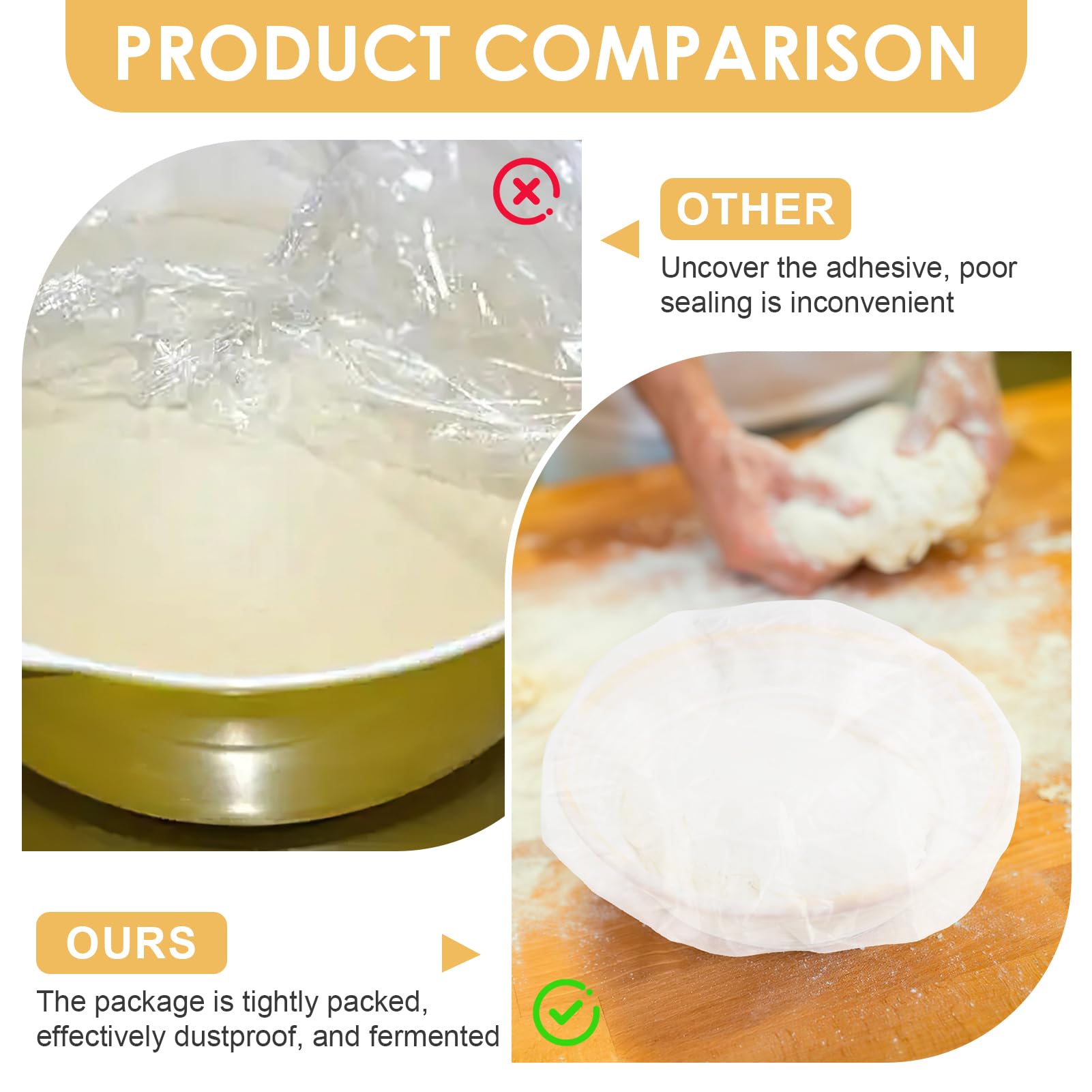 6 Coperchi In Cotone Per Lievitazione Naturale - Riutilizzabili, Elastici, Per Barattoli Di Fermentazione