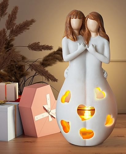 Regalos para amigas, mujeres, hermanas, vela LED cálida, regalos de cumpleaños cálidos para ella, mamá, mejor amiga, amistad femenina, decoraciones