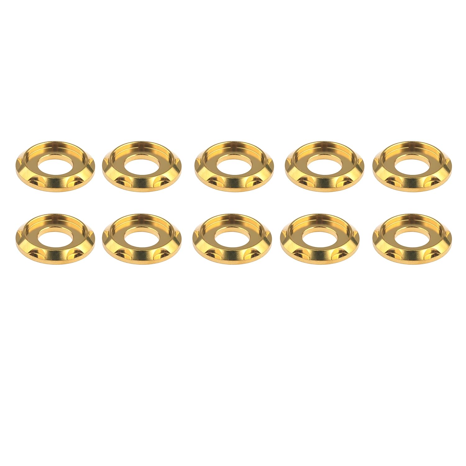 Titanium Washer M5 M6 M8 M10 Spacer Washer for Motorcycle Car Decorative Pack of 10 (M8, Silver)