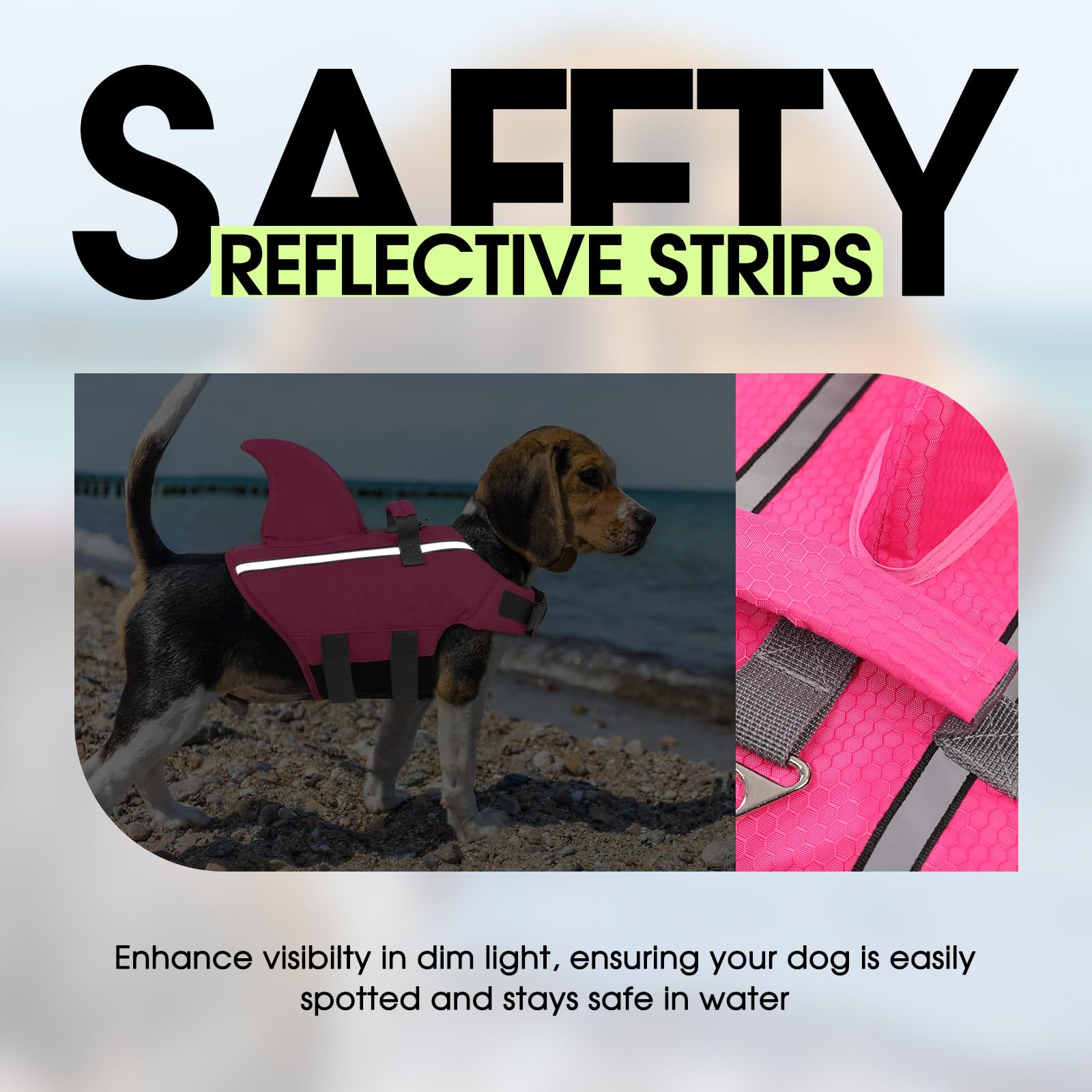 SUNFURA Gilet de sauvetage pour chien taille XS, gilet de sauvetage pour chiens avec bandes réfléchissantes, gilet de sécurité pour animaux de compagnie pour la natation, le bateau, le bouledogue