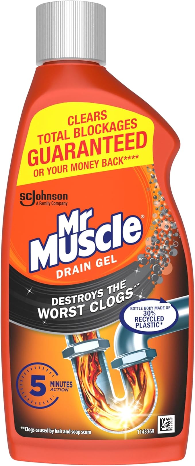 Mr Muscle Drain Unblocker, Sink & Drain Cleaner, Fast Acting Heavy Duty