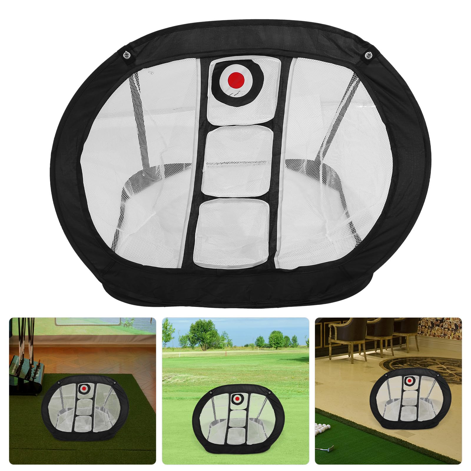 Golf Chipping Übungsnetz aus 210d Polyester Faltbares Trainingsnetz für Indoor und Outdoor Leicht zu Tragen zur Verbesserung der Golf Fähigkeiten