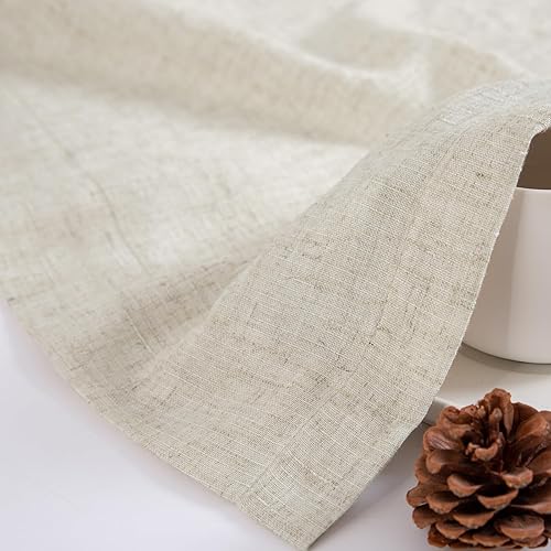 Miniatura 5 de COLLACT Cortinas de cocina de 24 pulgadas de largo, cortinas de lino para baño, juego de cortinas cortas pequeñas para cafeterías, bolsillo para