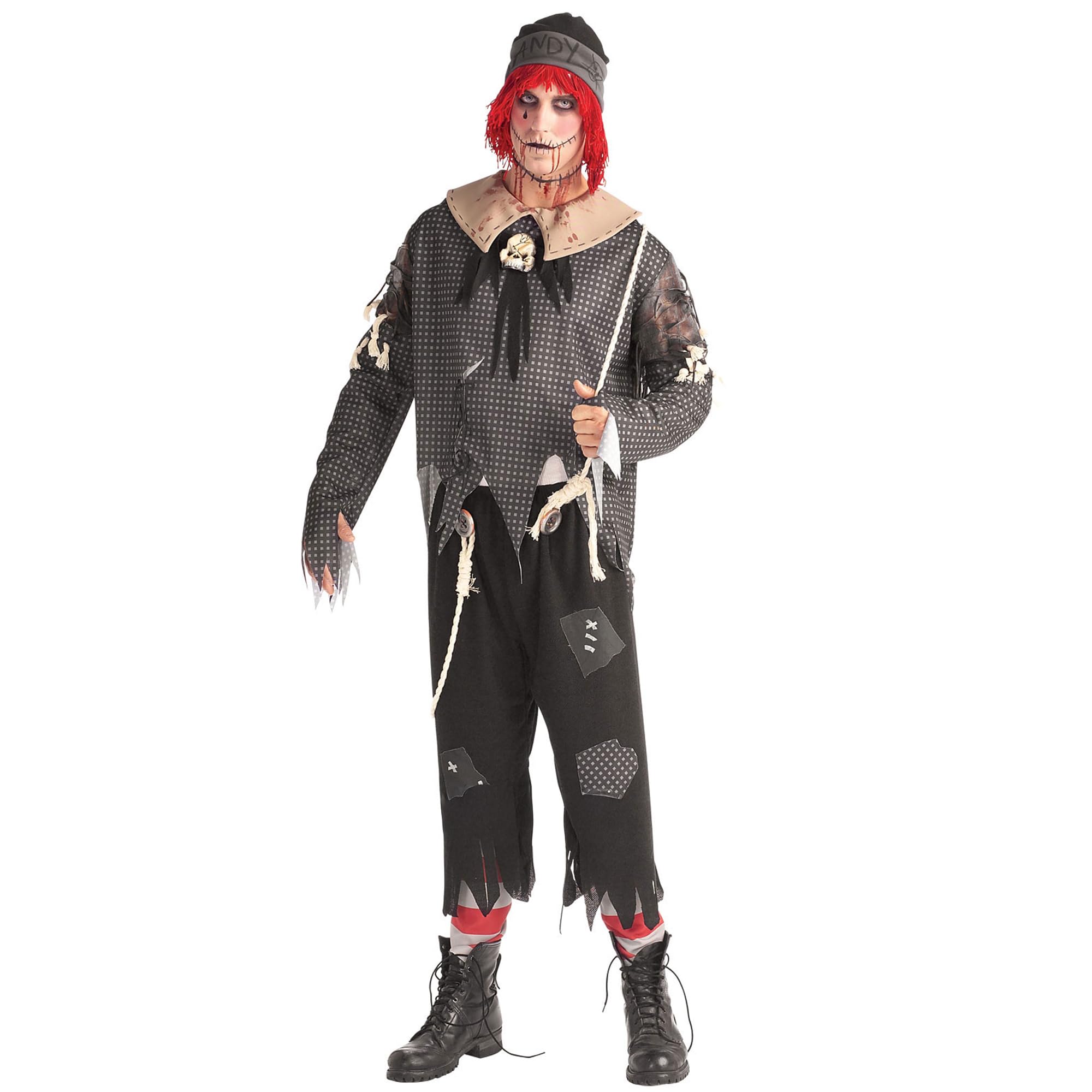 Yummy Bee Evil Rag Doll Costume Adult, Creepy Doll Halloween Costumes for Men Women, Unisex Horror Outfit
