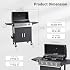 HUGROVE 4-Burner Propane Gas BBQ Grill with Wheels, 40,000 BTU Output Stainless Steel Barbecue Grill for Backyard & Outdoor Cooking Easy Assembly, Foldable Side Tables & Spice Rack (Black)