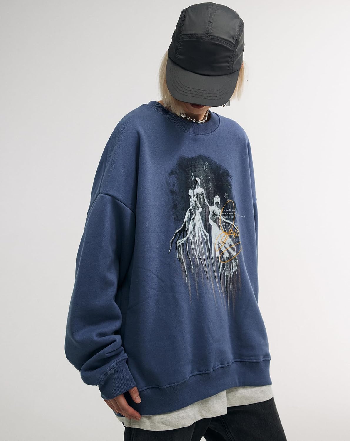 Niepce Inc Streetwear Men's Graphic Hoodie (Blue1, Large)