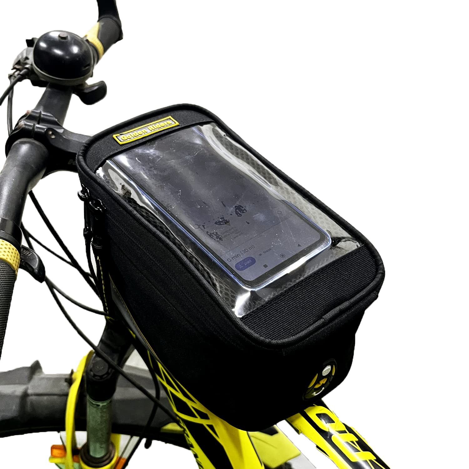 GR GOLDEN RIDERS | Trail | Polyester Bicycle Bag - Mini Top Tube Mobile Pouch Frame Black Color Bag for Cycles (B0C24BLGKX) Amazon Price History, Amazon Price Tracker