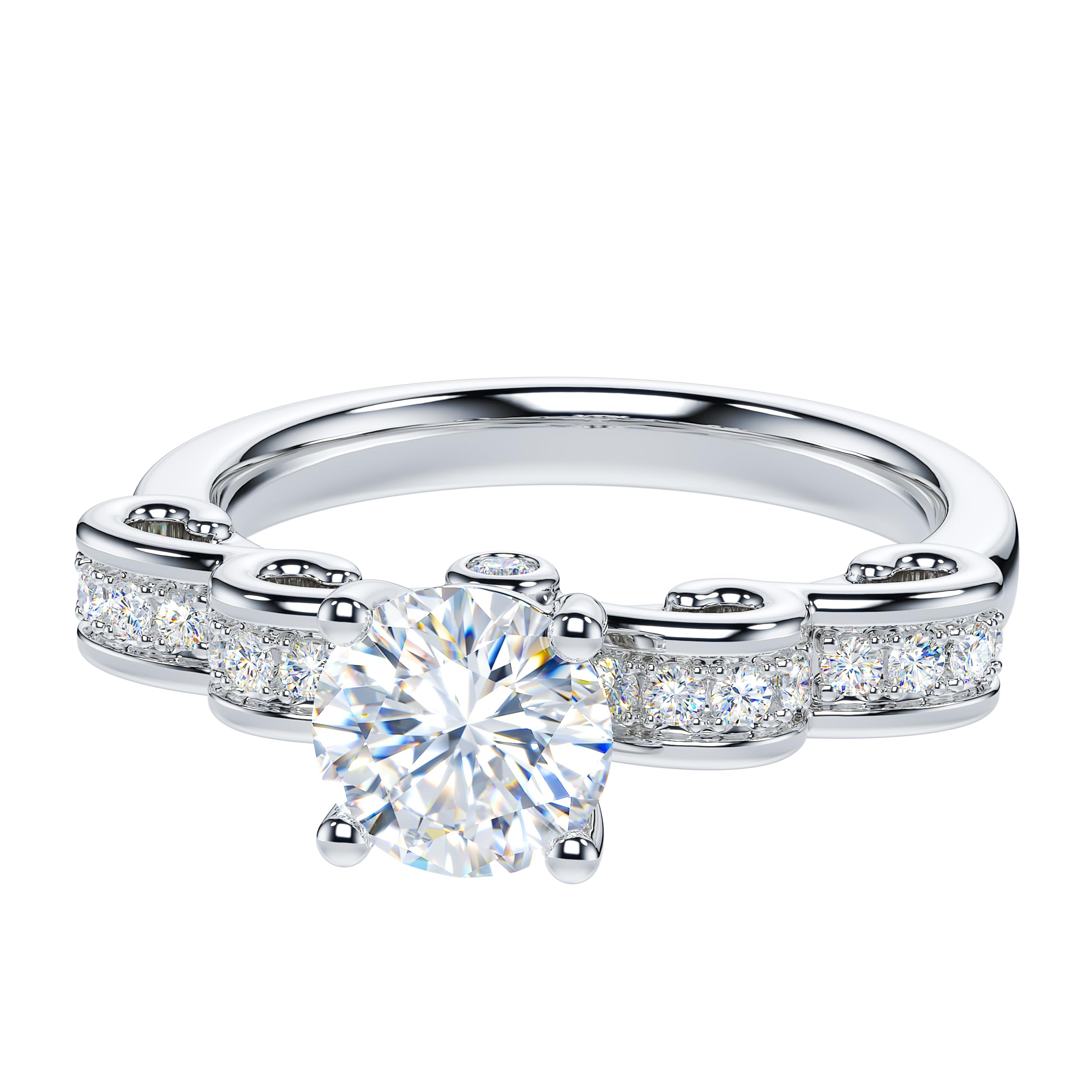 Anello di fidanzamento da donna in vera moissanite o finto diamante in argento Sterling elegante anello di fidanzamento da donna