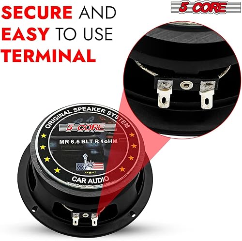 Miniatura 7 de 5 CORE 2 altavoces de audio Bullet Pro de rango medio de 8 pulgadas, bala de aluminio roja, 580 W máx. 4 ohmios, altavoces de audio de alta calidad