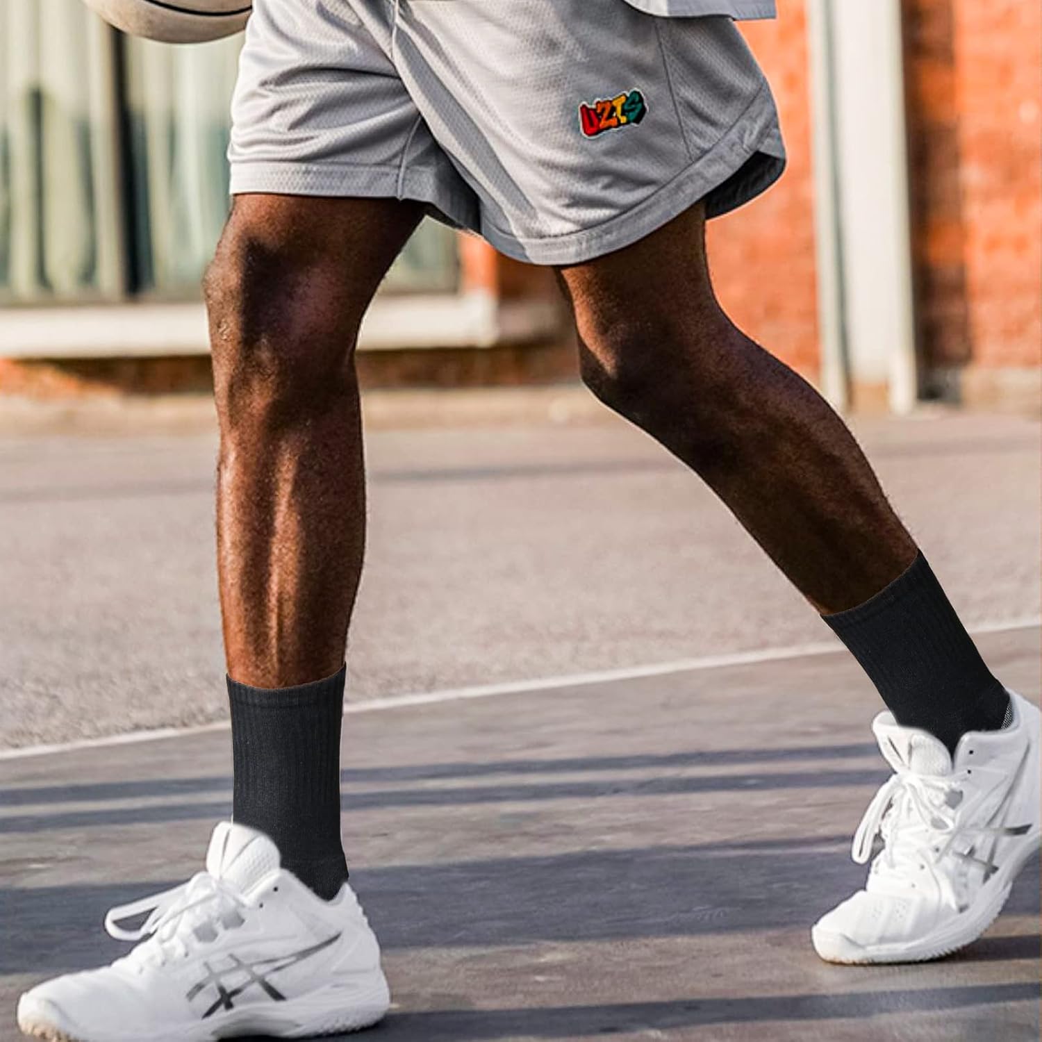 YUEDGE Men's Everyday Work Athletic Cushioned Crew Socks For Men Moisture Wicking Mens Socks Breathable Casual Cotton Socks - Image 7