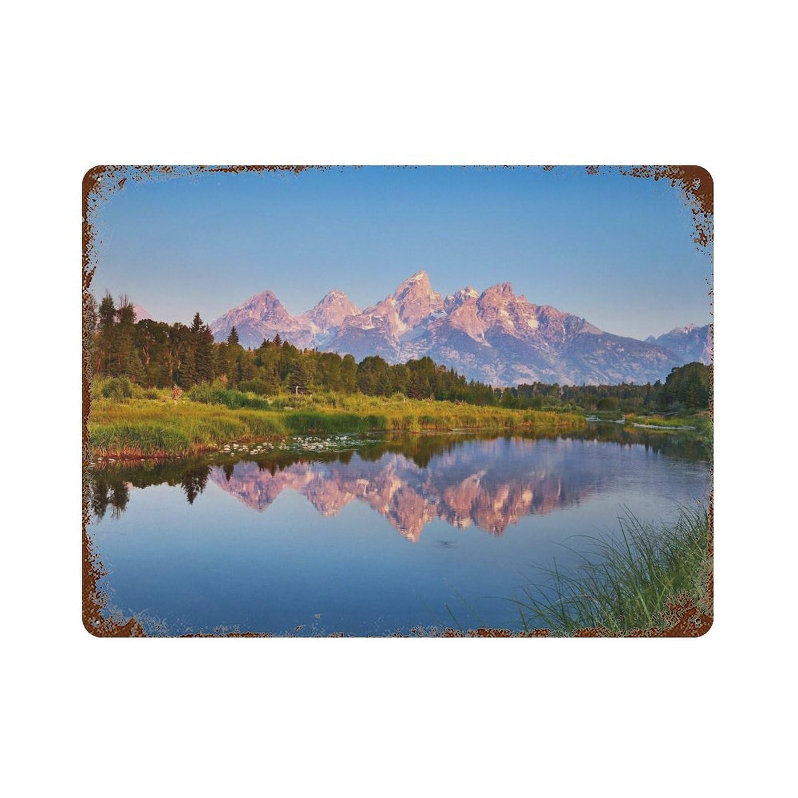 xiaoxiaoshen Real Photo Jackson Hole Decor Wyoming Wall Decor Art Metal Tin Poster Modern Home Decor Art Home Bar Shop Decorations Vintage Sign 30x40cm