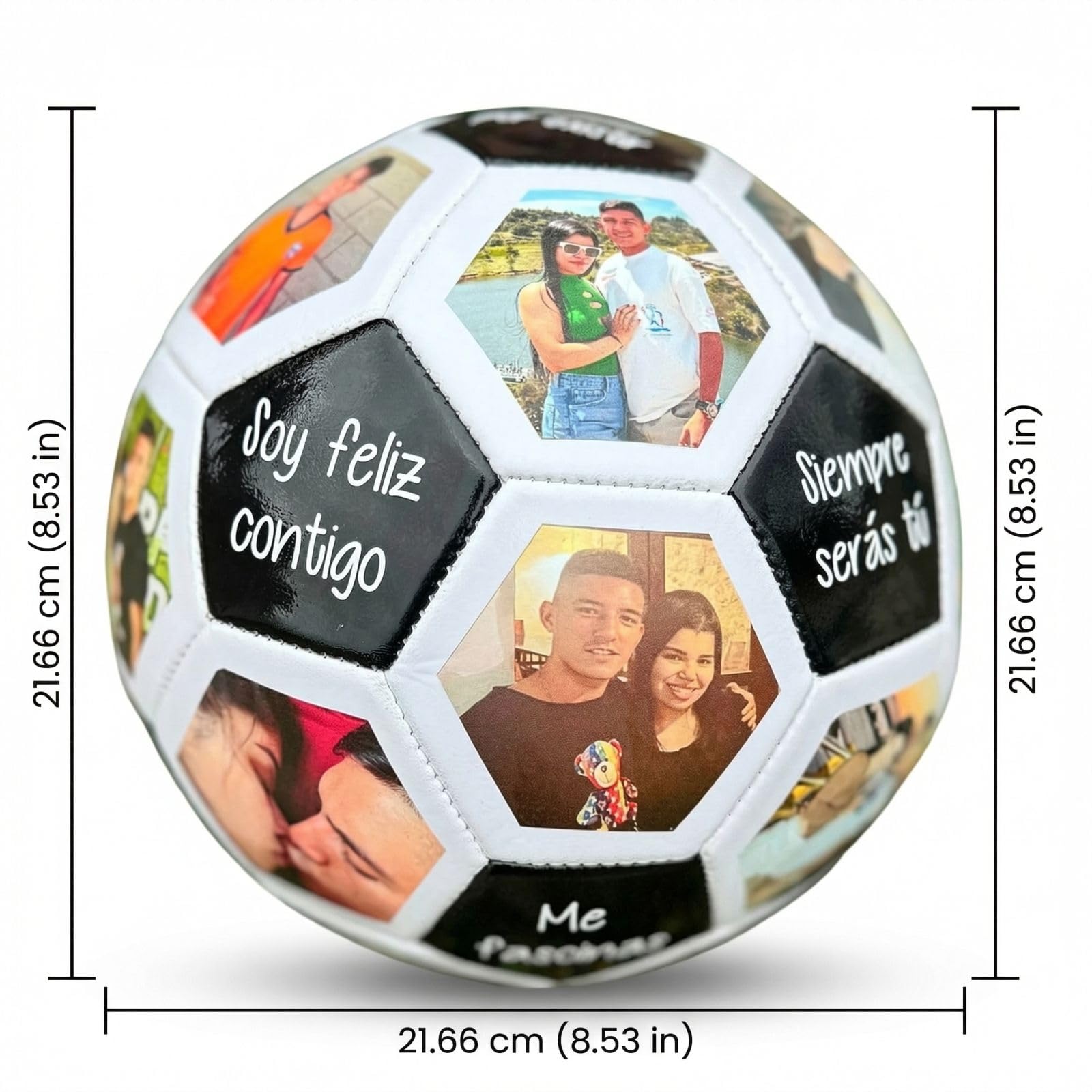 Generisch Individuell gestaltbarer Fußball 32Seiten Foto & Text– Personalisiertes Geschenk für Schüler, Fußballtrainer & Kinder, hochwertiger Trainingsball mit eigenem Muster, perfekt für Geburtstage