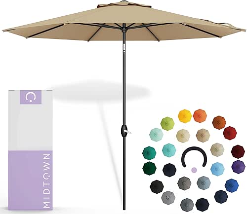 Midtown Umbrellas - The Lean 8 Ft Patio Umbrella with