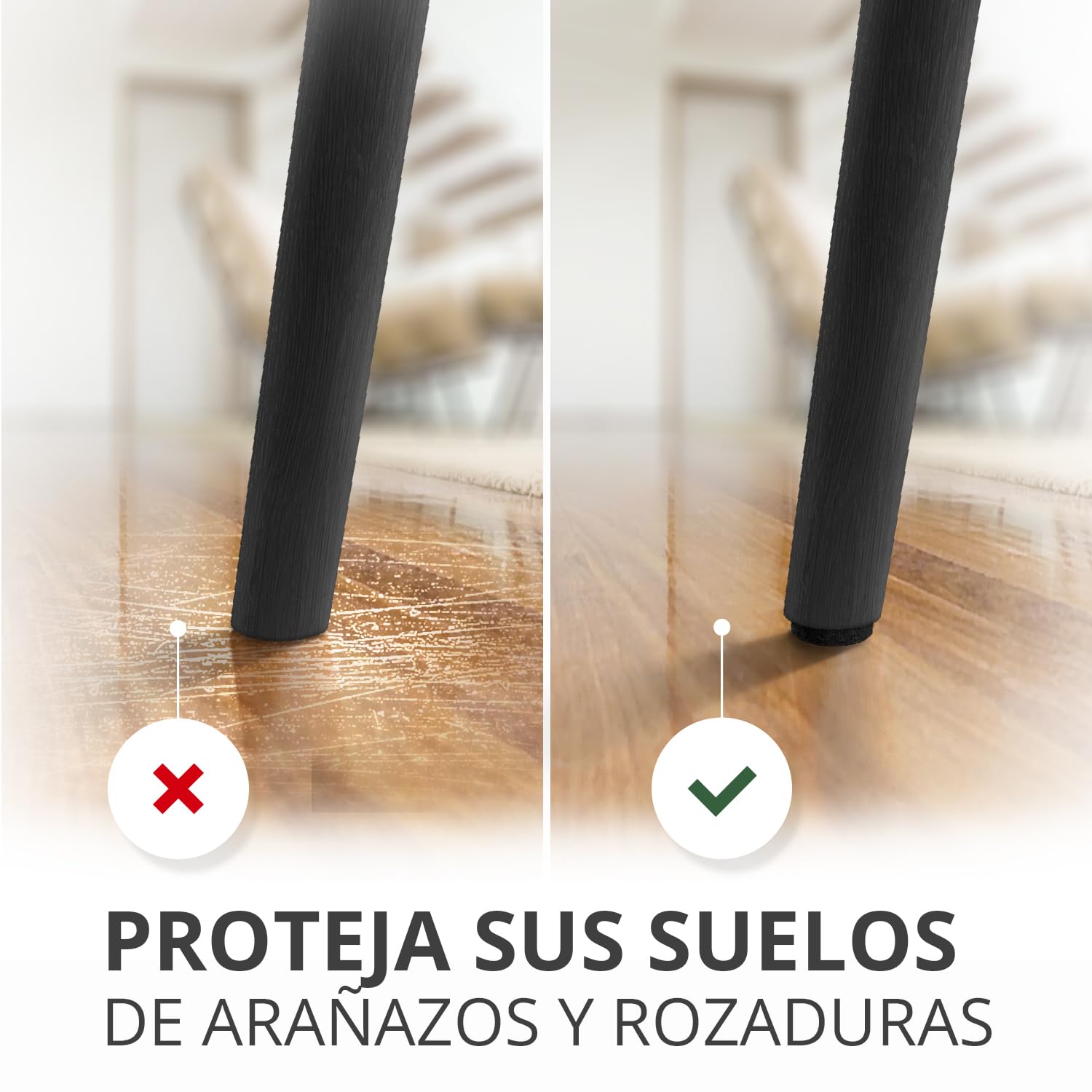 Moinkerin 111 Piezas Almohadillas De Fieltro Para Patas De Sillas – 5mm Grosor, Adhesivas, Antiarañazos Y Reductoras De Ruido | Varias Formas Y Tamaños