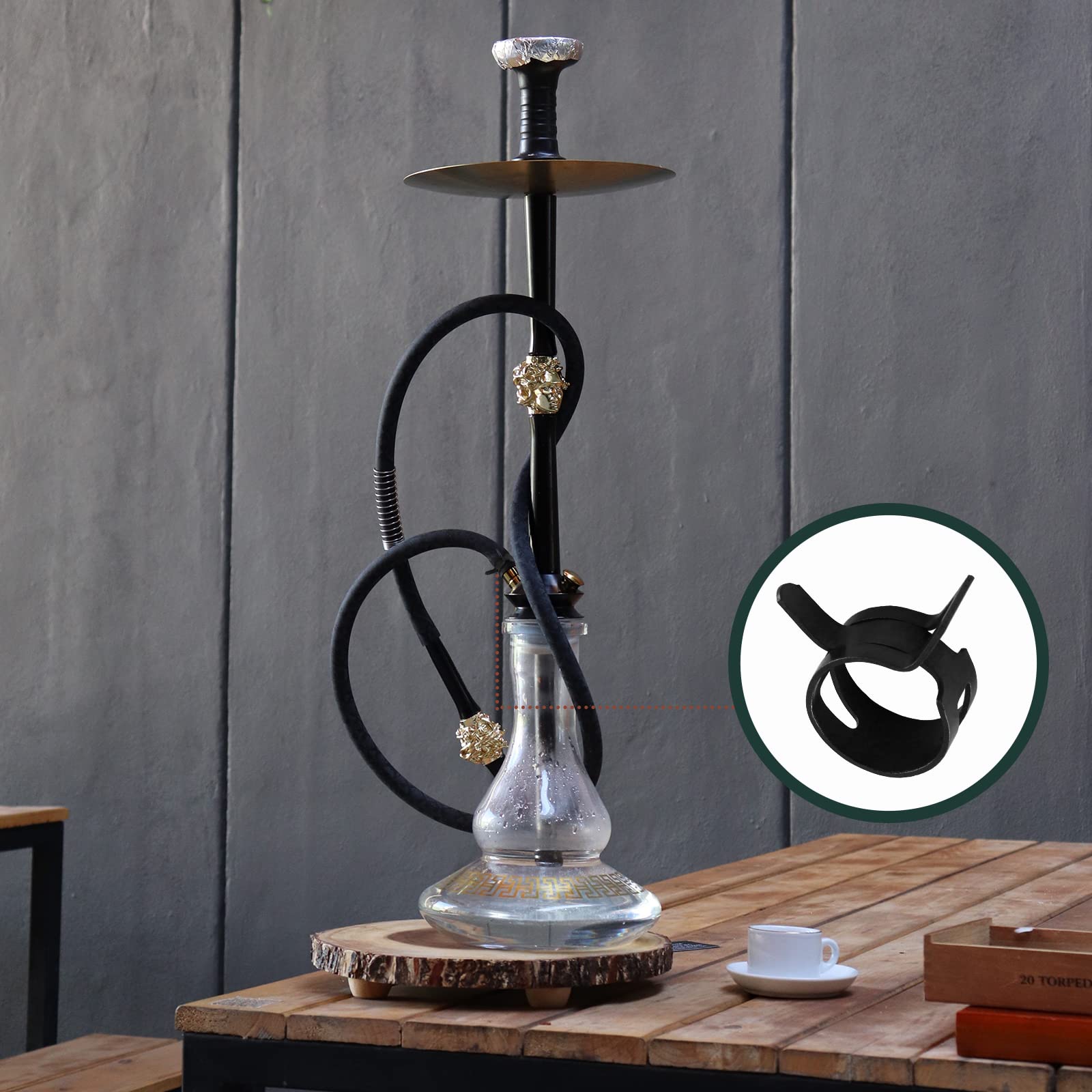 50 Pcs Spring Band Clamps 6mm (1/4 Inch) - Black Manganese Steel Hose Clips For Fuel & Silicone Lines