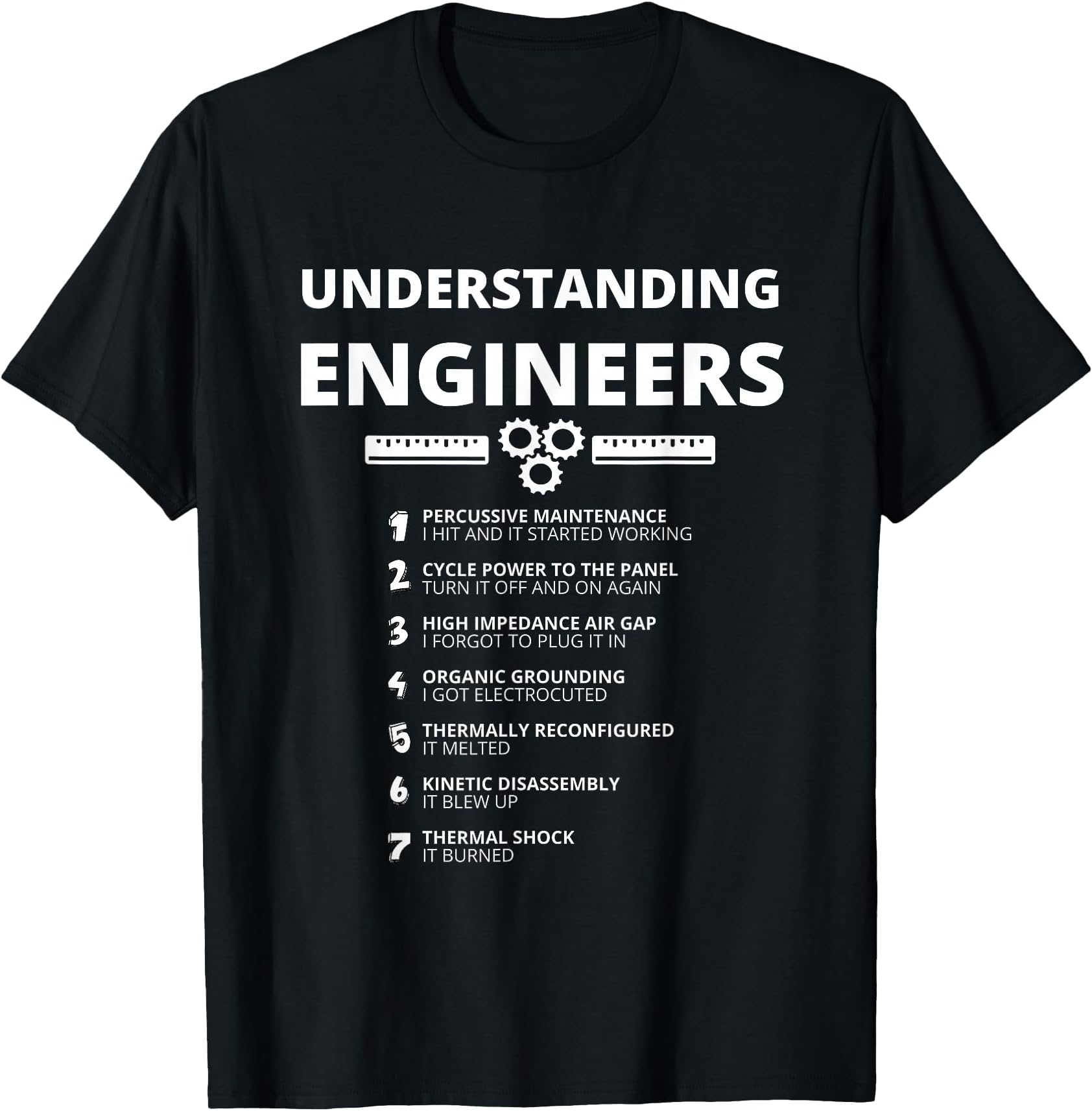 Understanding Engineers - Funny Sarcastic Engineering Gift T-Shirt Small