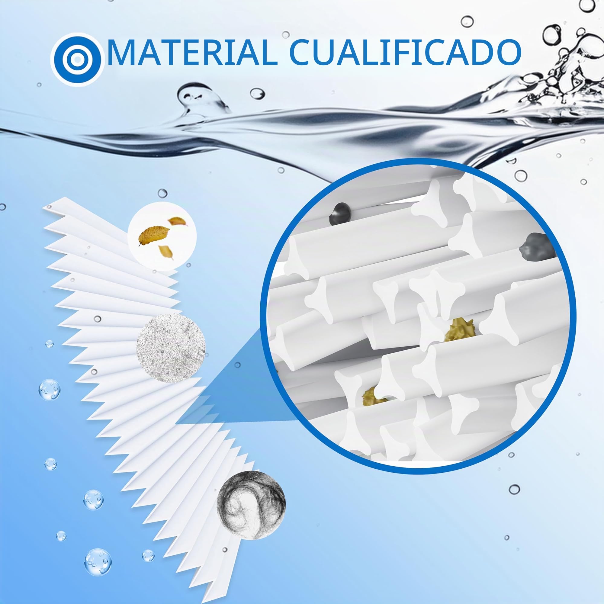Cartucho de filtro para piscina compatible con Weltico® C6, 1 unidad | Sustituye a Weltico C6, 62616, 62016, Welfiltre, Skimfiltre Natural, Classic, Compact, Design, Elegance