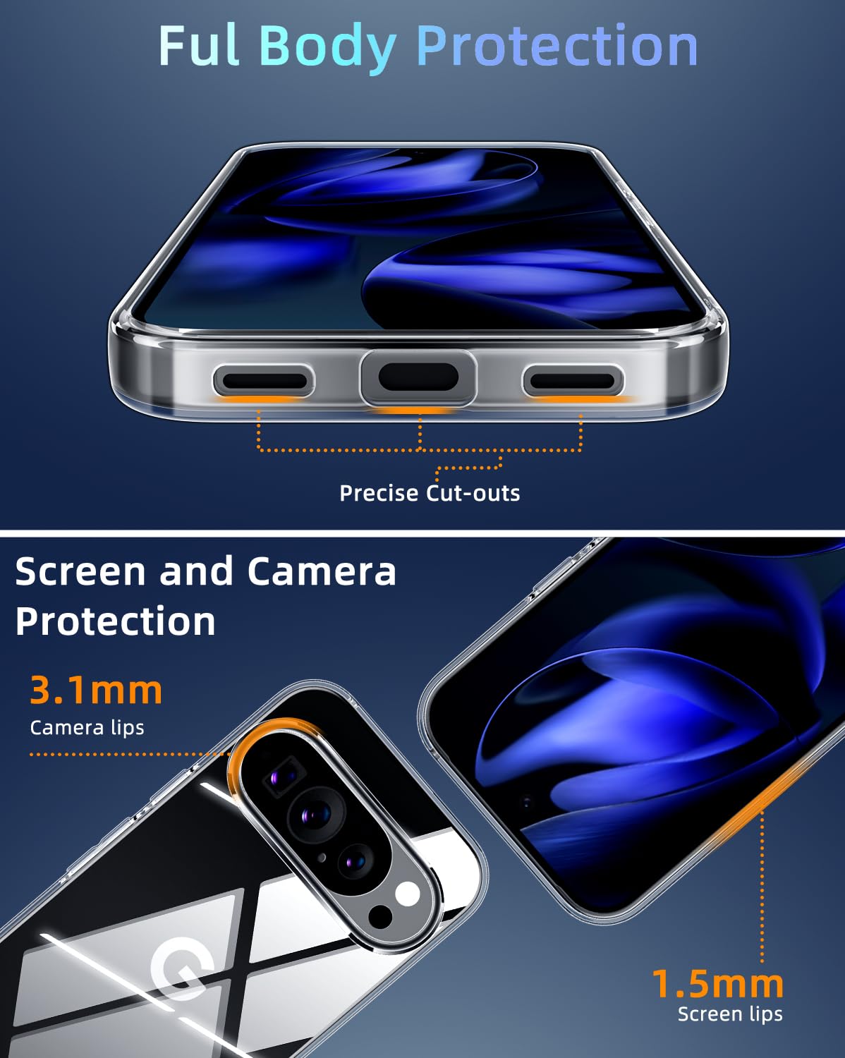 X-level Cover Compatibile con Google Pixel 10 Pro XL, Custodia Trasparente Ultra Slim Sottile e Antigraffio Antigiallo Protezione in Morbida Case per Google Pixel 10 Pro XL-Trasparente