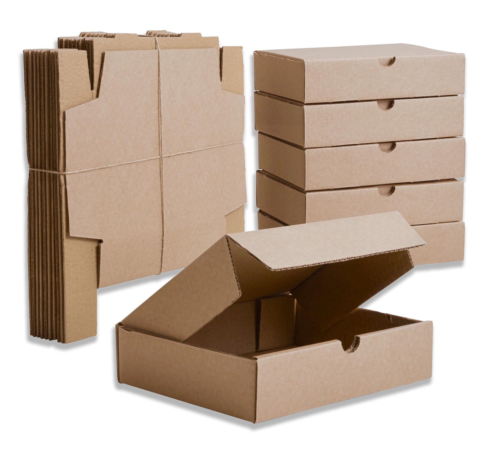 IPEA Cajas de Cartón 21 x 15 x 5 cm para Envíos, Comercio Electrónico, Regalos - 10 PIEZAS - Made in Italy - Cajas Cuadradas Planas Multiusos para Embalar Objetos, Eventos, Fiestas - Caja