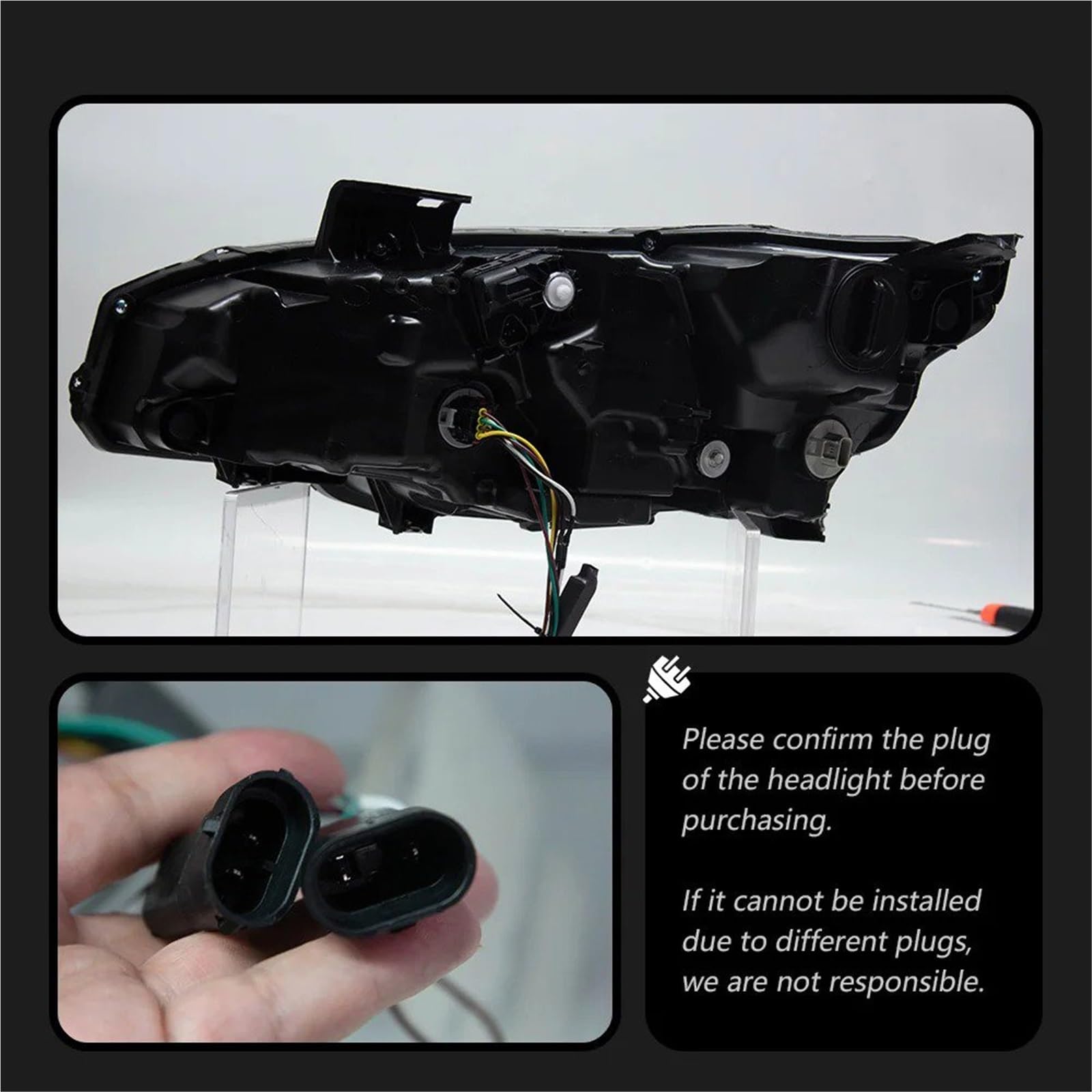 Gruppo Faro per Auto per Civic X G10 2016-2021 Faro Anteriore Faro Anteriore DRL Indicatore di direzione Good Beam Angel Eye Lente proiettore()