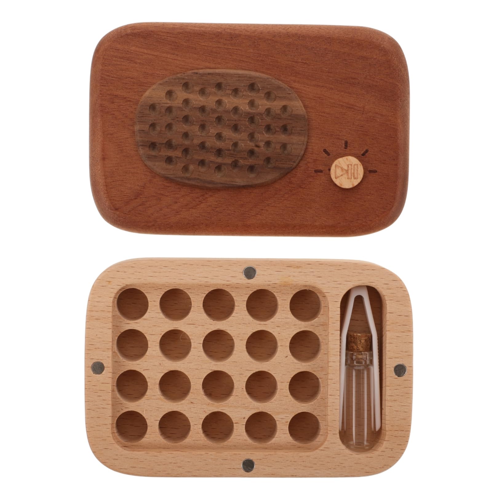 Yardwe Keepsake Box for Boys and Girls Baby Tooth Storage Box Wooden Baby Teeth Holder