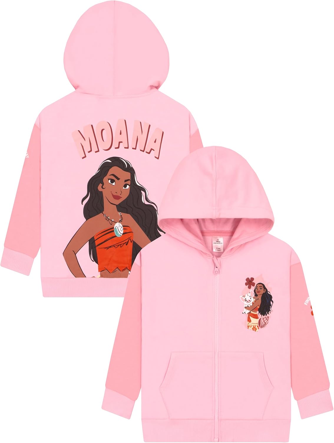 Disney Moana Girls Hoodie, Princess Girls Zip Up Hoodie, Moana Clothes, Cotton Kids Hoodies