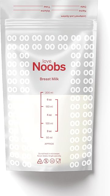 Love Noobs Breast Milk Bags 200 pcs, Breast Milk Storage Bag, Milk Bag Breastfeeding, Breast Feeding Essentials, Milk Storage Bags Breastfeeding, Milk Bags Breastfeeding, Breastmilk Storage Bags