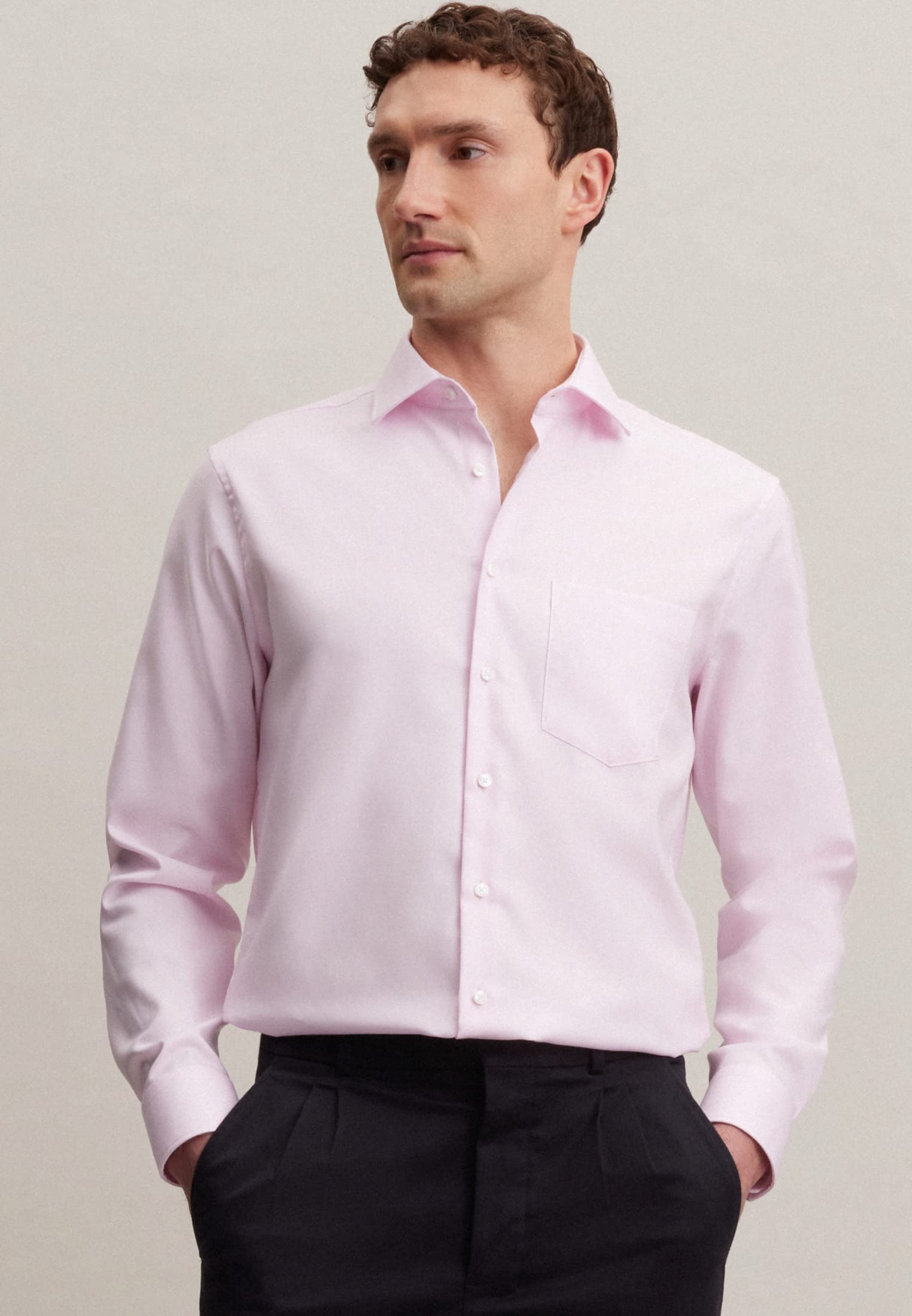 Seidensticker Koszula Mężczyźni Men Regular Longsleeve Cotton (1 w zestawie)