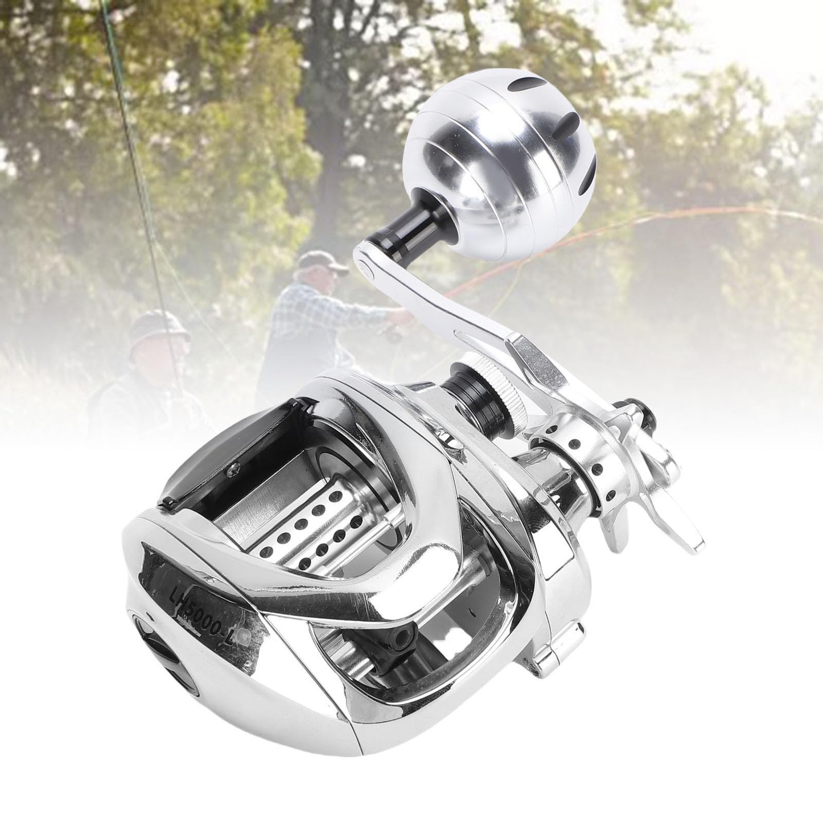 Yosoo Health Gear Mulinello da Traina Mulinello da Baitcasting in Lega di Alluminio Rapporto di Trasmissione 7.2:1 10 Kg Max Drag Frenatura Magnetica Cuscinetti in Acciaio Inossidabile per Pescatori