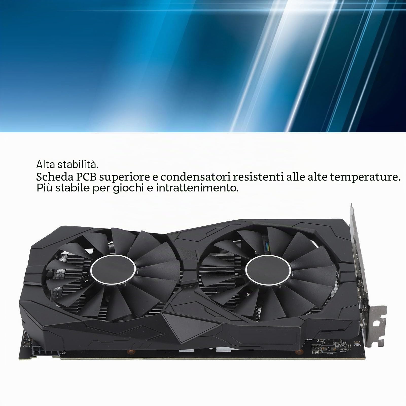 AMD Radeon RX 580 8 GB Scheda Grafica GDDR5 256 bit 2048SP con PCI Express 3.0 X16 3×DisplayPort 1×DVI 1×HDMI, Scheda Video AMD per Computer Desktop
